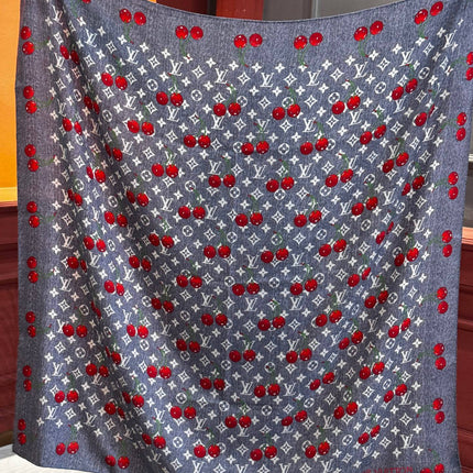 LV SCARF 140 CM IN SILK-CASHMERE BLEND 737270