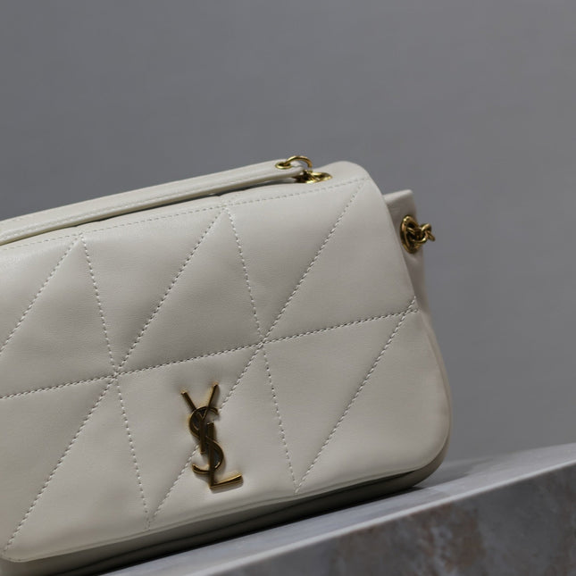 YSL 25S JAMIE MINI 20 IN BLANC VINTAGE LAMBSKIN GOLD HARDWRE