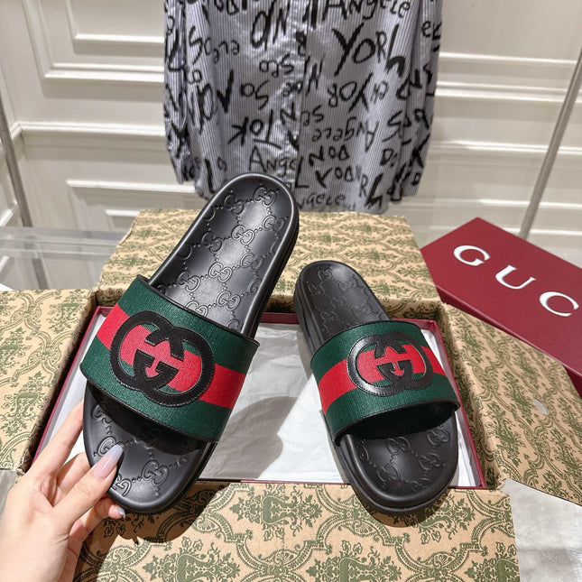 SANDALS 25S IN BLACK AND RED MIX RED LAMBSKIN EMBOSSED LOGO STYLE 4