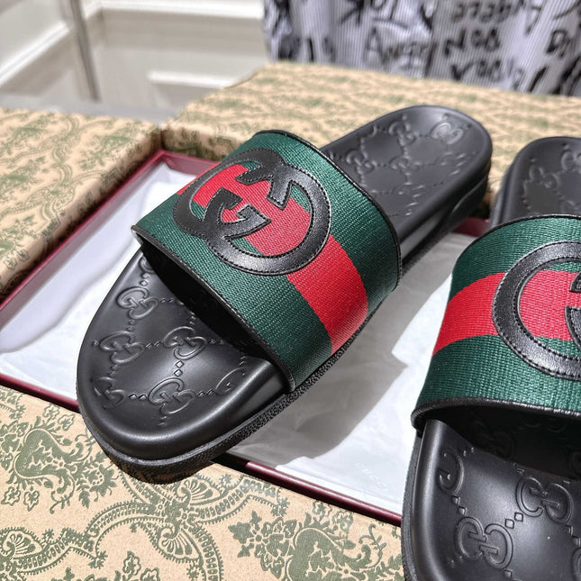 SANDALS 25S IN BLACK AND RED MIX RED LAMBSKIN EMBOSSED LOGO STYLE 4