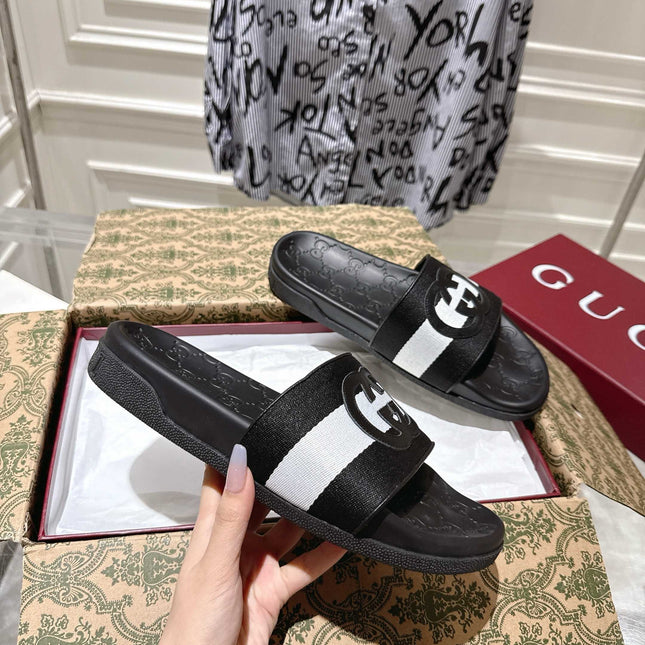 SANDALS 25S IN BLACK AND WHITE MIX RED LAMBSKIN EMBOSSED LOGO STYLE 3