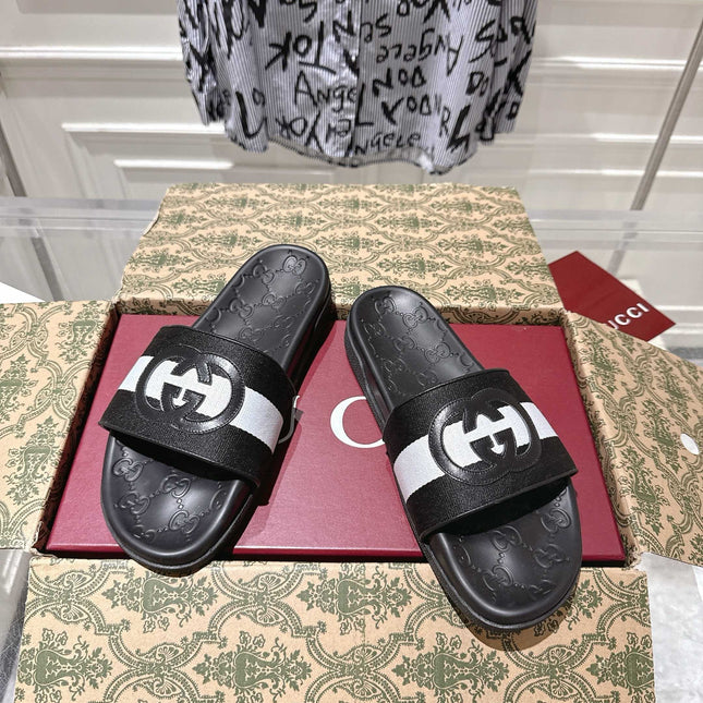 SANDALS 25S IN BLACK AND WHITE MIX RED LAMBSKIN EMBOSSED LOGO STYLE 3