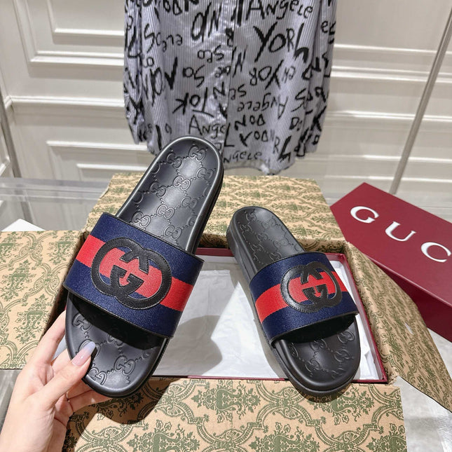 SANDALS 25S IN BLACK LAMBSKIN EMBOSSED LOGO STYLE 1