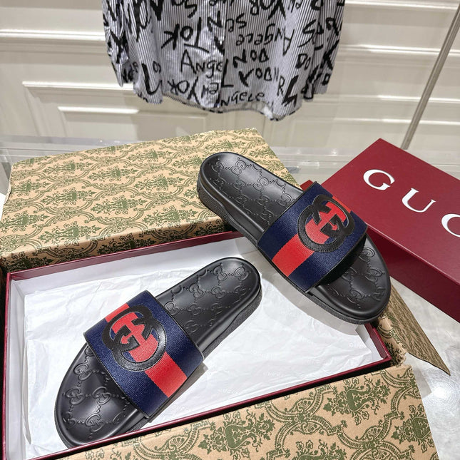 SANDALS 25S IN BLACK LAMBSKIN EMBOSSED LOGO STYLE 1