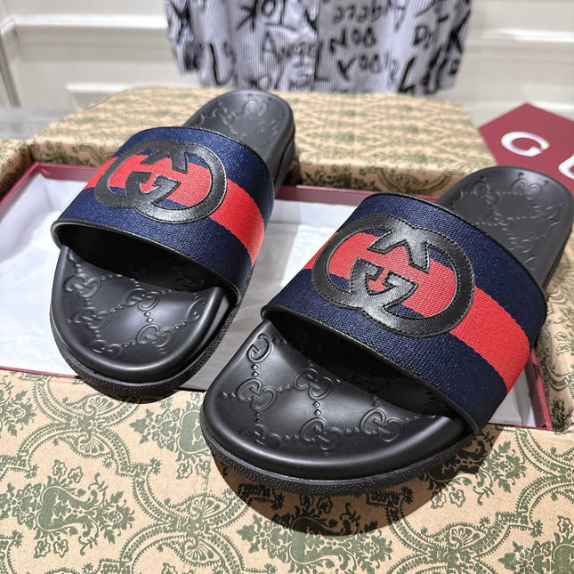 SANDALS 25S IN BLACK LAMBSKIN EMBOSSED LOGO STYLE 1