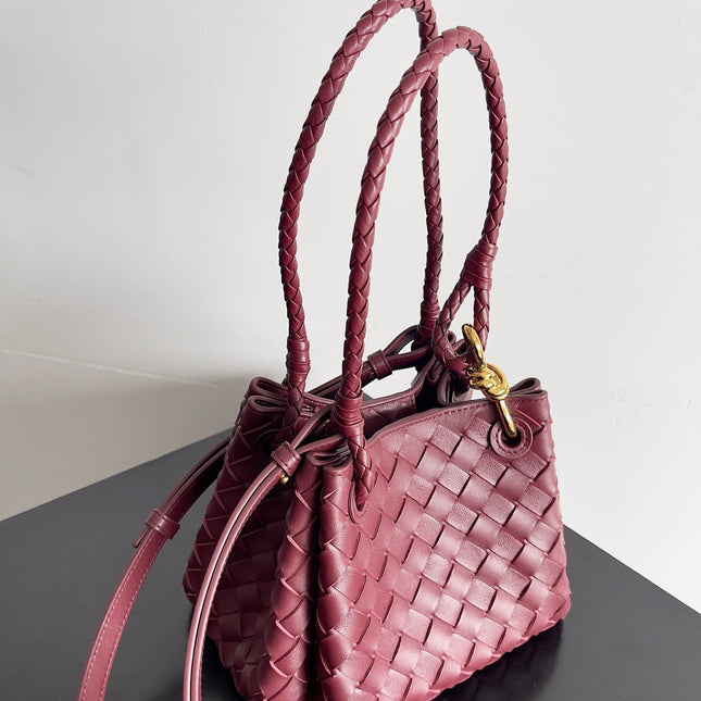 BV Small Parachute 21 Burgundy Lambskin Ghw