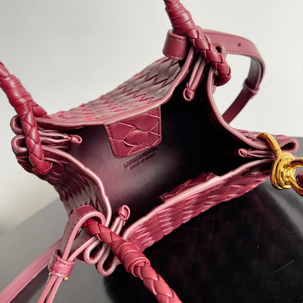 BV Small Parachute 21 Burgundy Lambskin Ghw