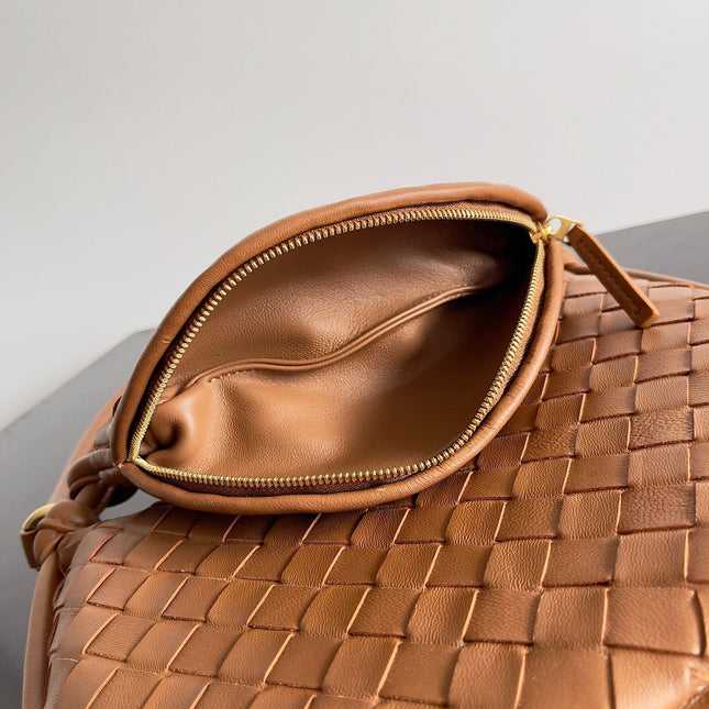 SMALL GEMELLI 24 IN BRONZE BROWN LAMBSKIN