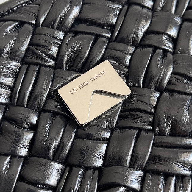 BV Small Rumple Messenger 21 Black Lambskin Shw