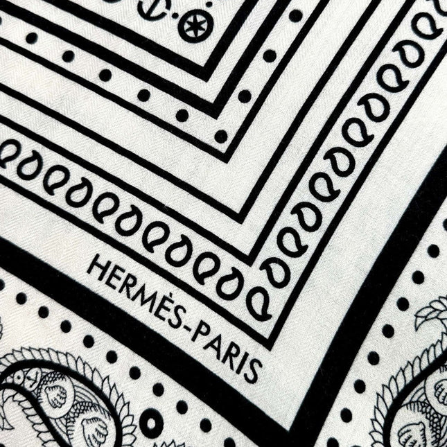 HERMES 25S SCARF 135 IN CASHMERE SILK 729038