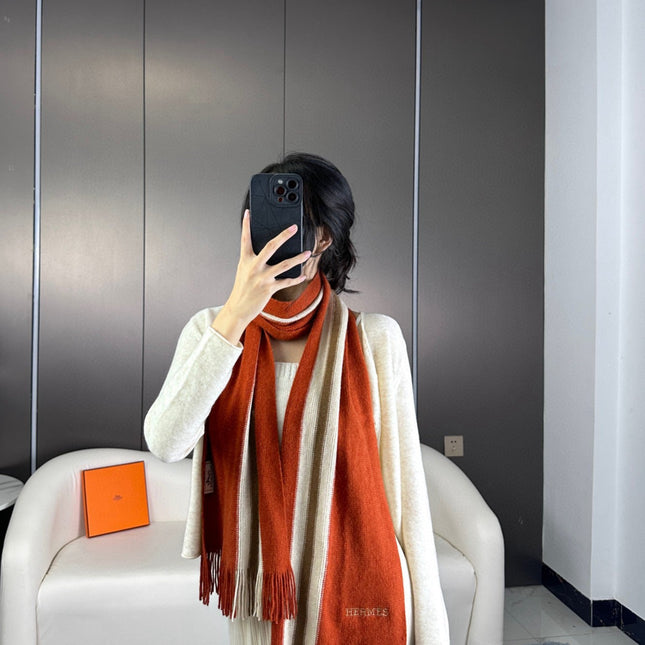 SCARF 180 CM IN GARNET RED CASHMERE 356238