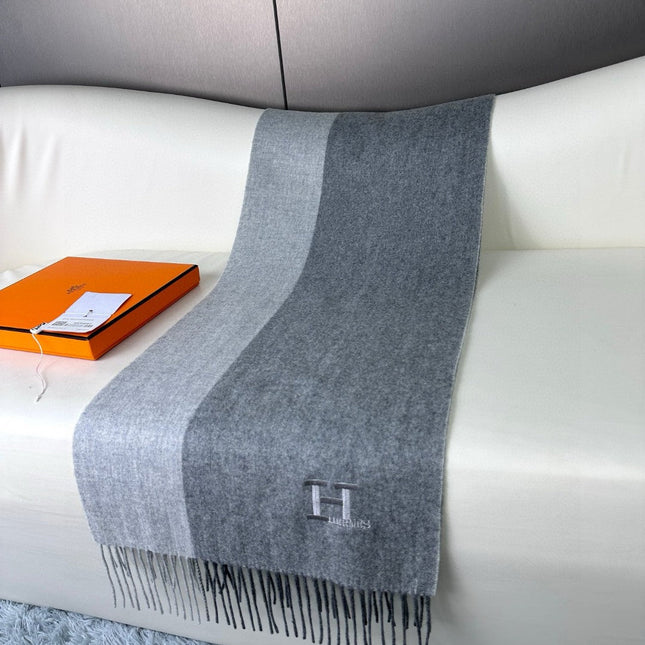 SCARF 190 CM IN COOL GRAY CASHMERE