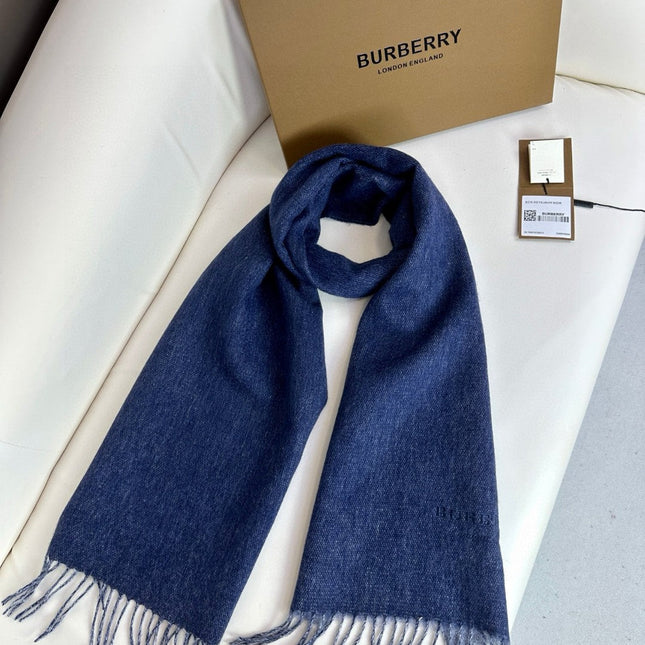 SCARF 180 CM IN NAVY BLUE CASHMERE 398419