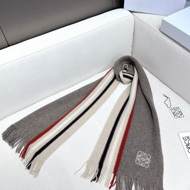 SCARF 180 CM IN KHAKI BROWN CASHMERE 410157