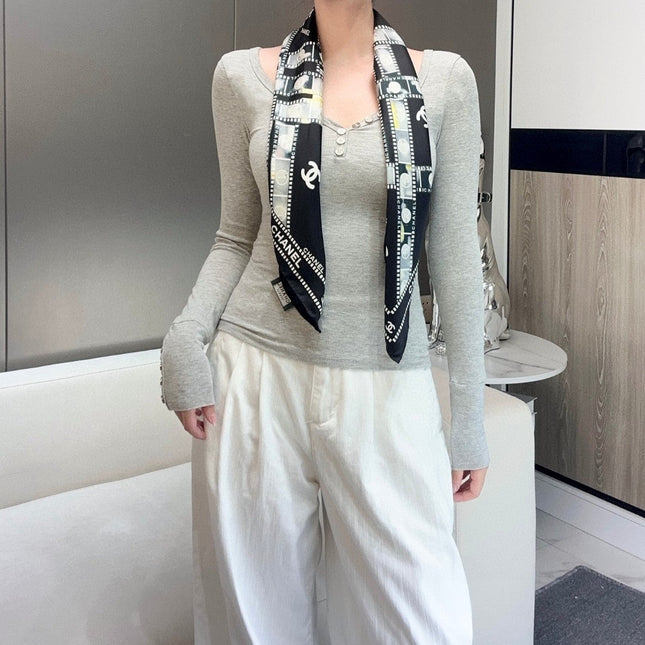 CHANEL 25S SCARF 88 IN SILK 737191
