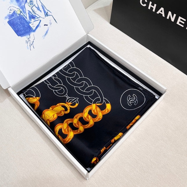 CHANEL 25S SCARF 90 IN SILK 639119