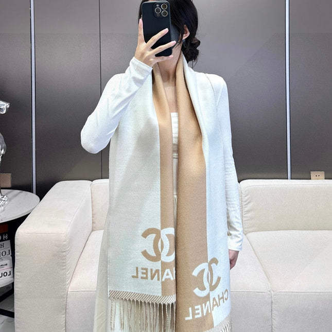 CHANEL 25S SCARF 184 IN MERINO WOOL 727323