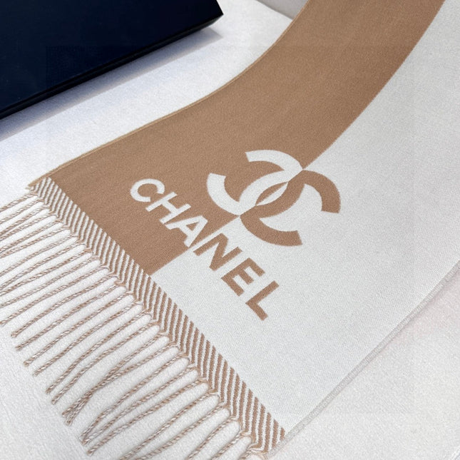 CHANEL 25S SCARF 184 IN MERINO WOOL 727323