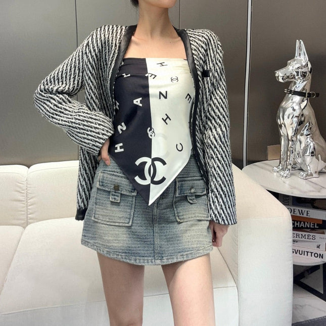 CHANEL 25S SCARF 90 IN SILK 720005