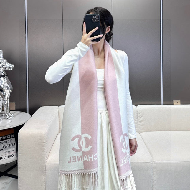 CHANEL 25S SCARF 184 IN MERINO WOOL 727322