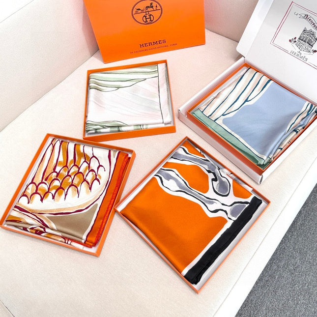 HERMES 25S SCARF 90 IN SILK TWILL 733935