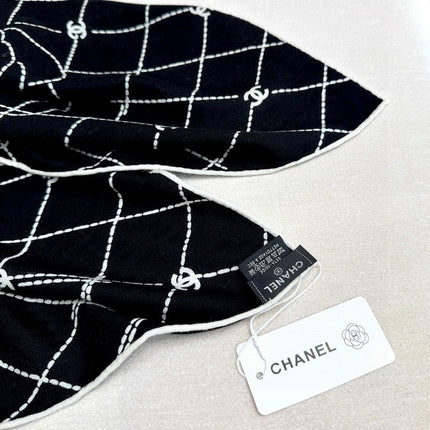 CHANEL 25S SCARF 140 IN CASHMERE SILK 727348