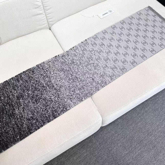 CHANEL 25S SCARF 185 IN CASHMERE WOOL 733953