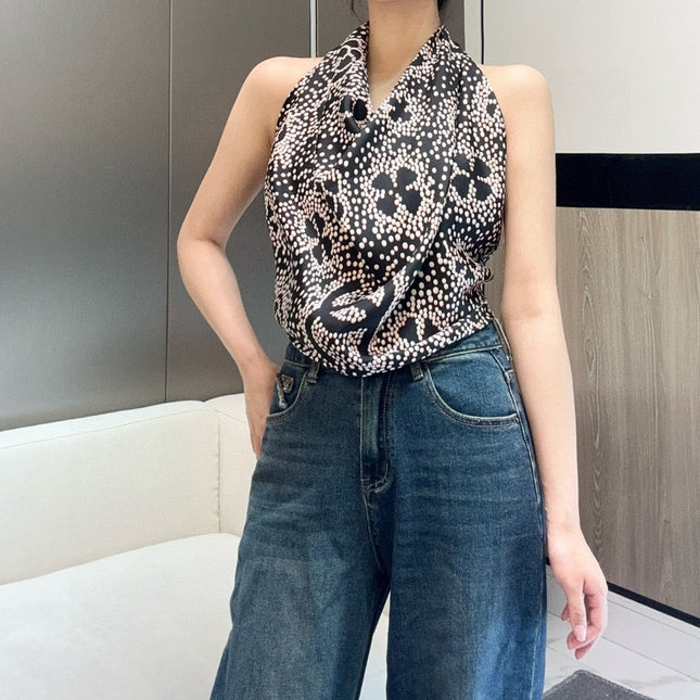 CHANEL 25S SCARF 90 IN SILK 724785