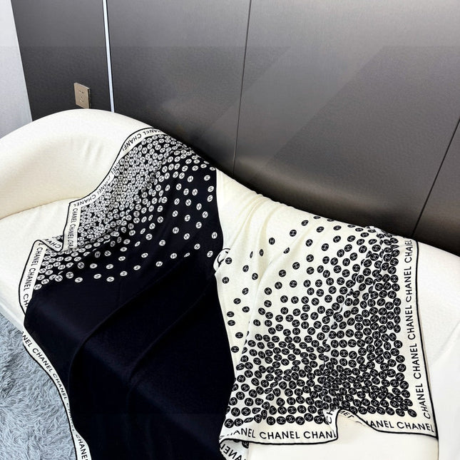 CHANEL 25S SCARF 140 IN CASHMERE SILK 702020