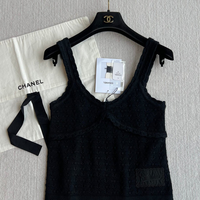Chanel 25P Camisole Black Cashmere 220191