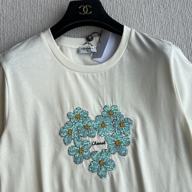 CC 25 Embroidered Sleeves Short Cotton