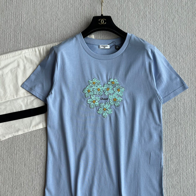 CC 25 Embroidered Sleeves Short Cotton