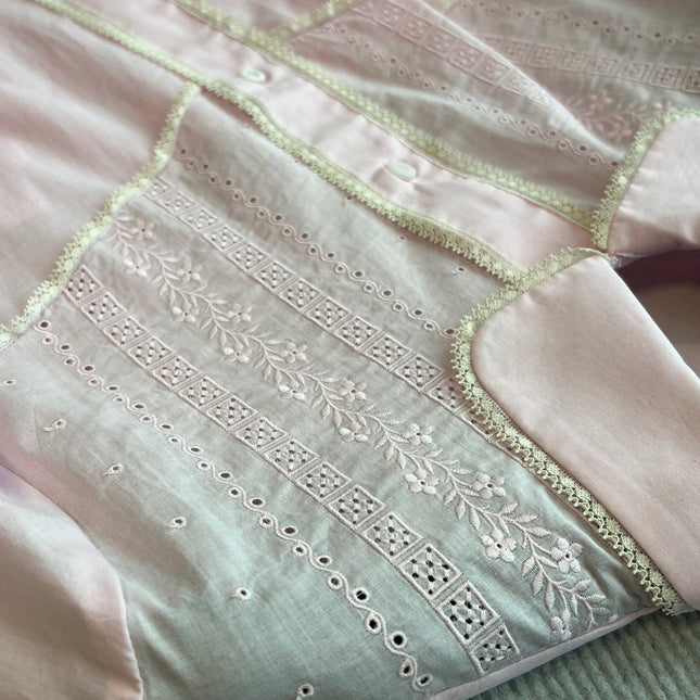 PRADA PINK EMBROIDERED LONG SHIRT