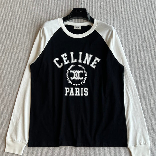 CELINE LONG SLEEVE PRINTED T-SHIRT 275643