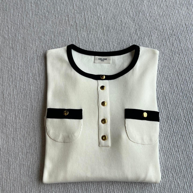 CELINE COLORBLOCK SHORT-SLEEVE T-SHIRT 269735