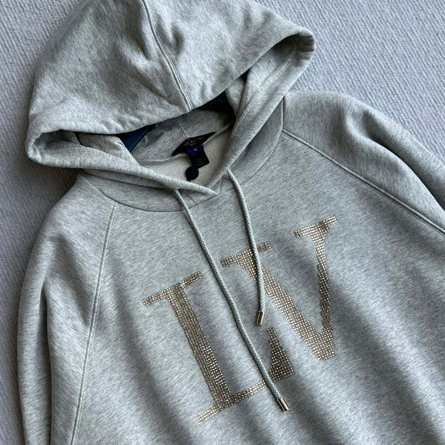 LOUIS VUITTON HOODED SWEATSHIRT WITH RHINESTONES 275688