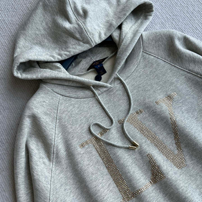 LOUIS VUITTON HOODED SWEATSHIRT WITH RHINESTONES 275688