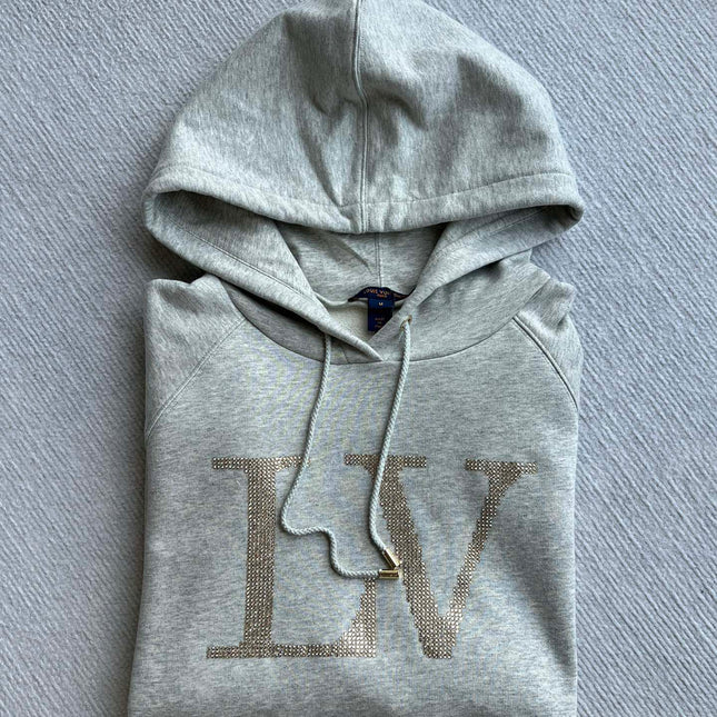 LOUIS VUITTON HOODED SWEATSHIRT WITH RHINESTONES 275688