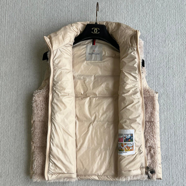 MONCLER 25S DOWN VEST IN LIGHT PINK 044