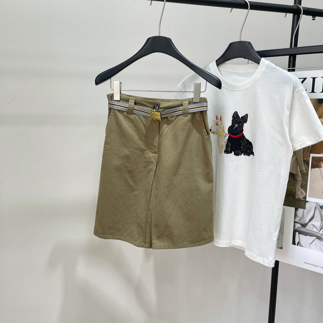 MIUMIU SPLIT HEM CROPPED PANTS 269932