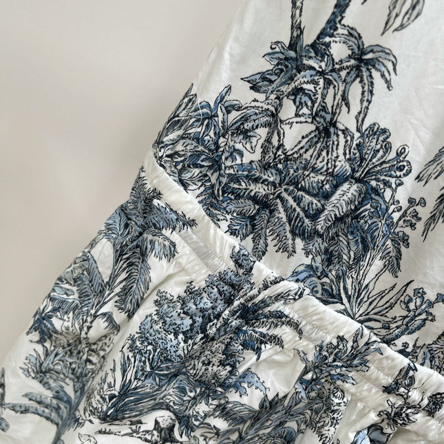 DIOR SLEEVELESS BLAZER DRESS WITH PALM TREE PRINT 267896