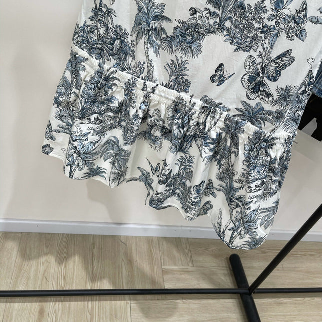 DIOR SLEEVELESS BLAZER DRESS WITH PALM TREE PRINT 267896