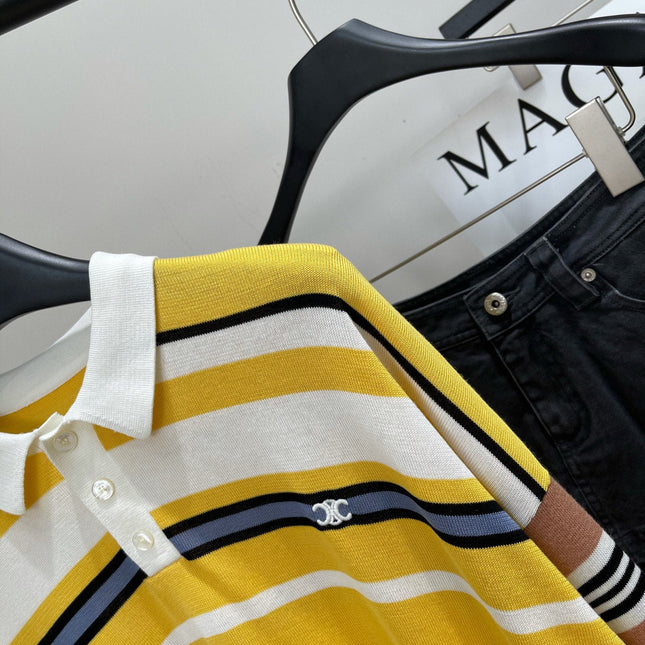 CELINE LONG-SLEEVE POLO SWEATER 275977