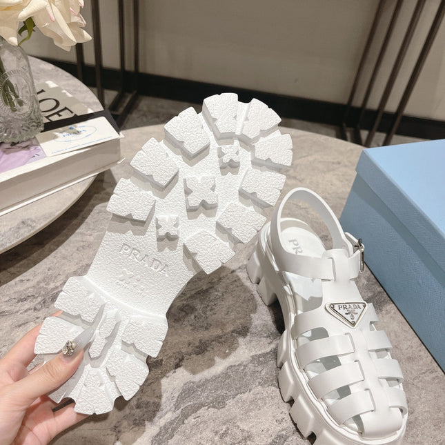 Pra Rubber Monolith Sandals White