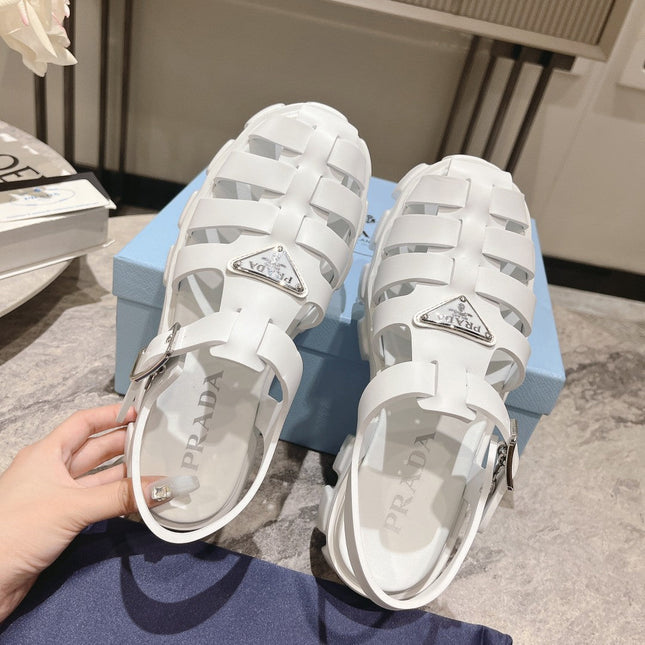 Pra Rubber Monolith Sandals White