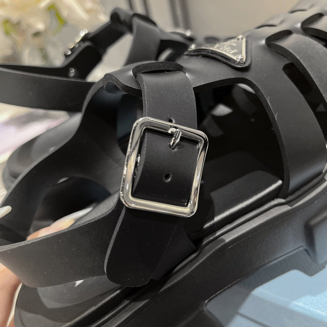 Pra Rubber Monolith Sandals Black