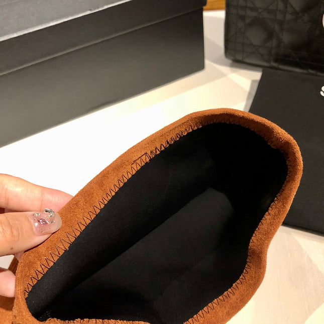 OPYUM THIGH HIGH BOOTS IN BRONZE BROWN VELVET