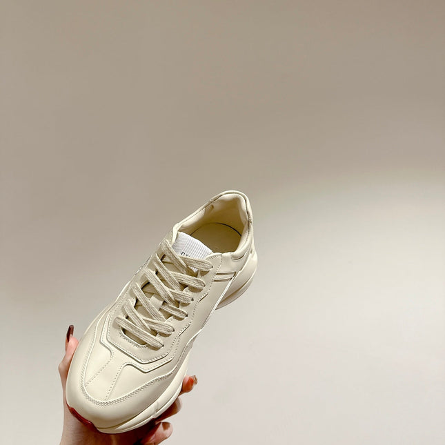 GG RHYTON TRAINER WHITE CALFSKIN WITH DOREMON MOTIF