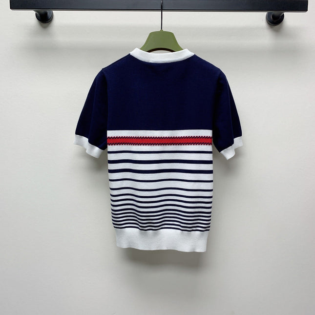 GUCCI SHORT-SLEEVE KNIT TOP 253100