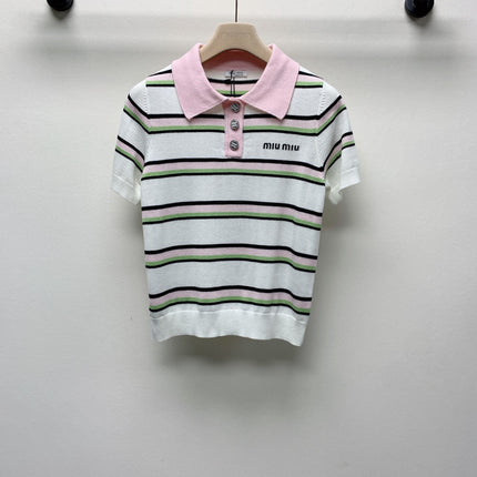 MIUMIU KNIT POLO SHIRT 268104